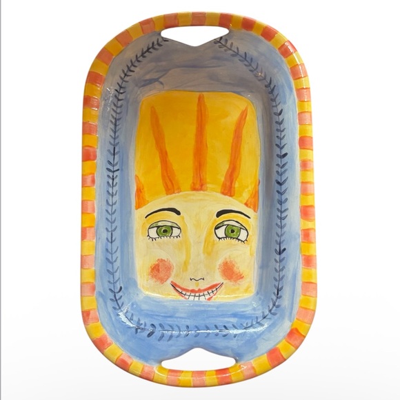 Other - Handpainted, Artist Signed Colorful Ceramic Tray.